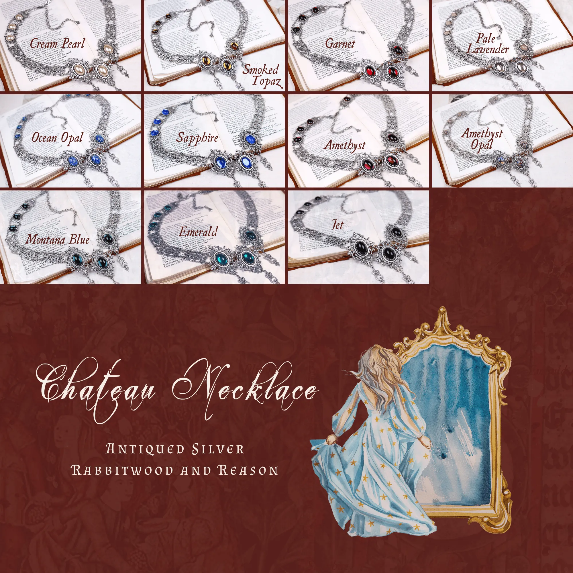 Chateau Necklace - Antiqued Silver