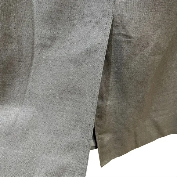 Christian Dior Vintage The Suit Gray Linen Rayon Blend Skirt Sz 10