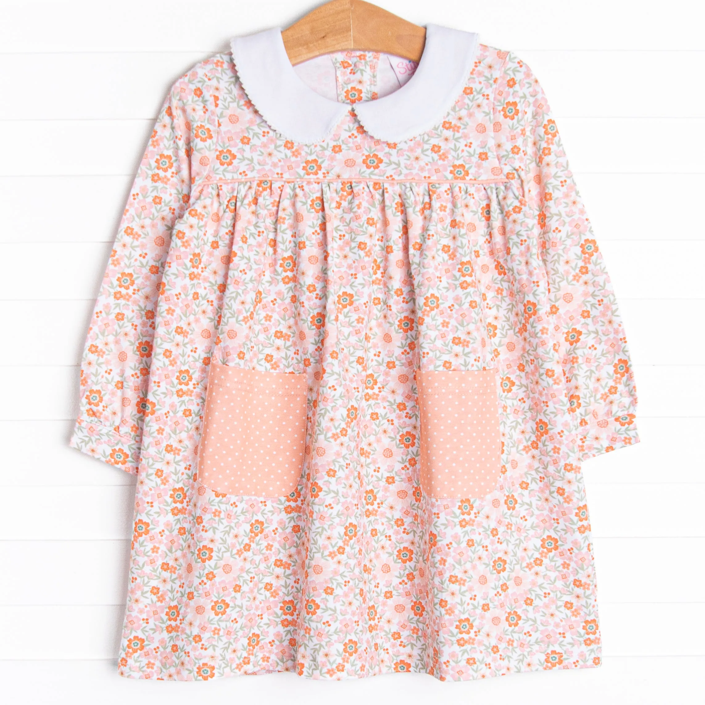 Coral Me Cute Pocket Dress, Orange