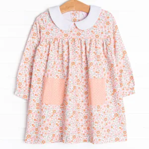 Coral Me Cute Pocket Dress, Orange