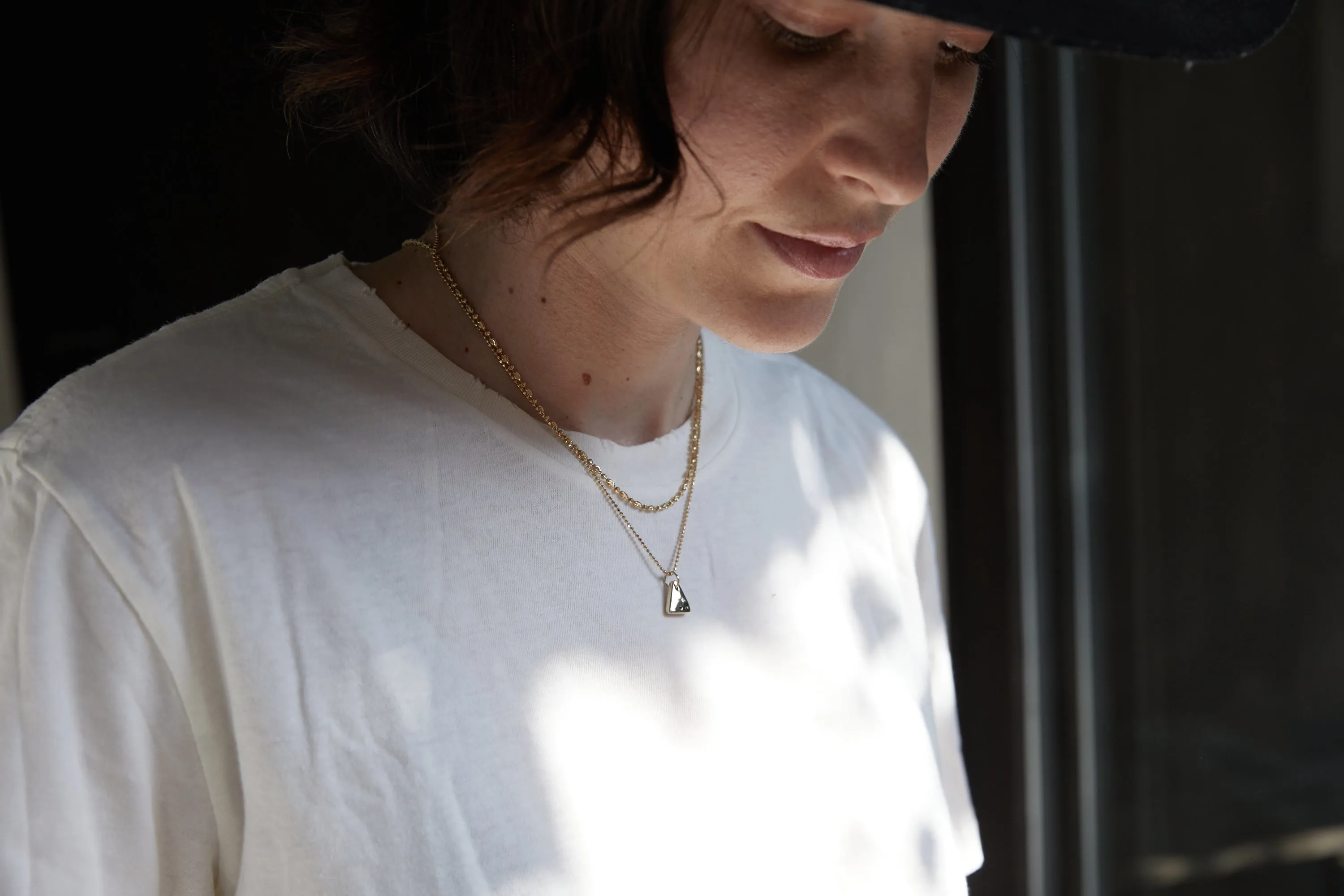 Crescent Chain Choker - Gold