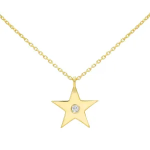 Diamond Star Necklace 14K