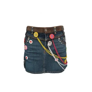 Dolce & Gabbana Denim Buttons Skirt