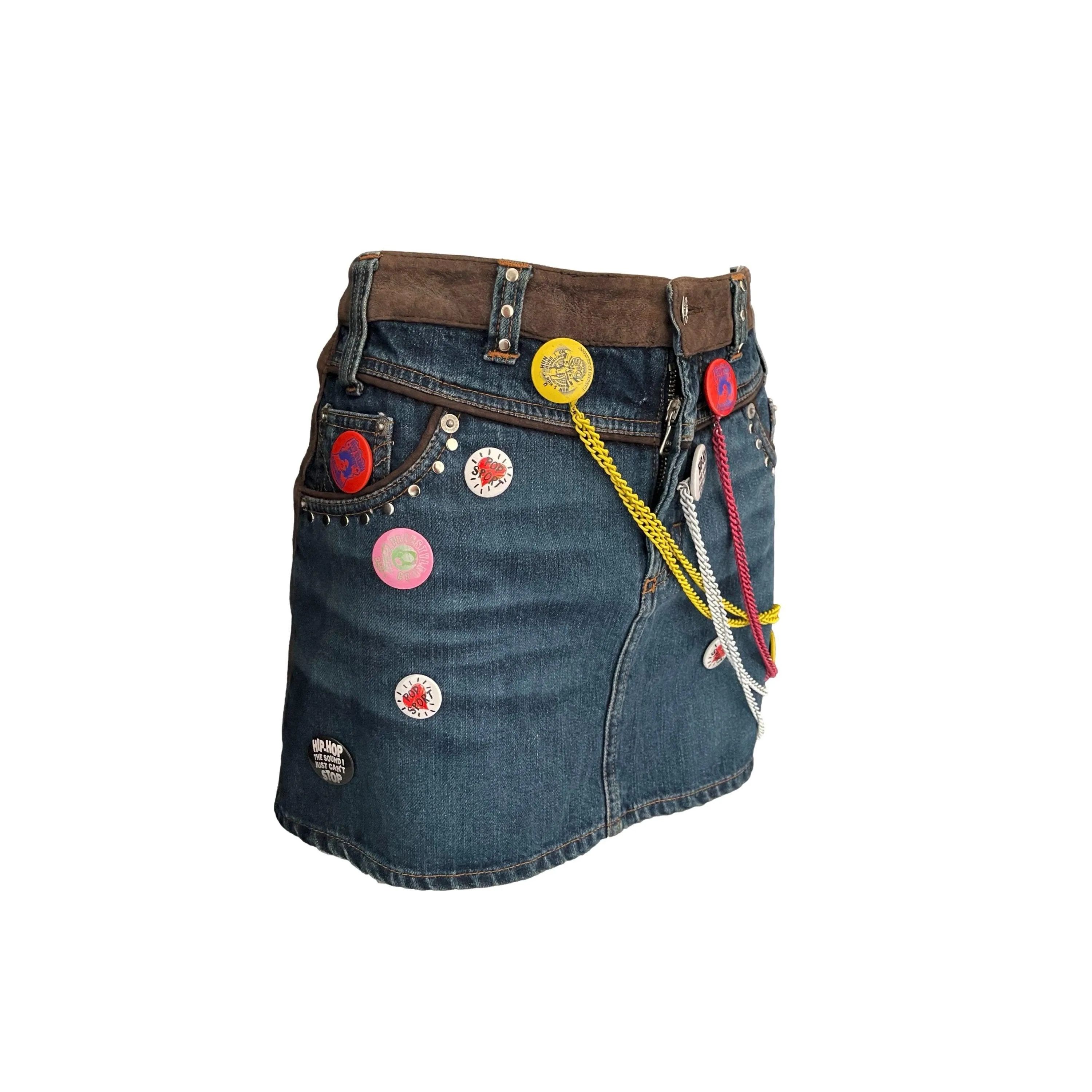 Dolce & Gabbana Denim Buttons Skirt