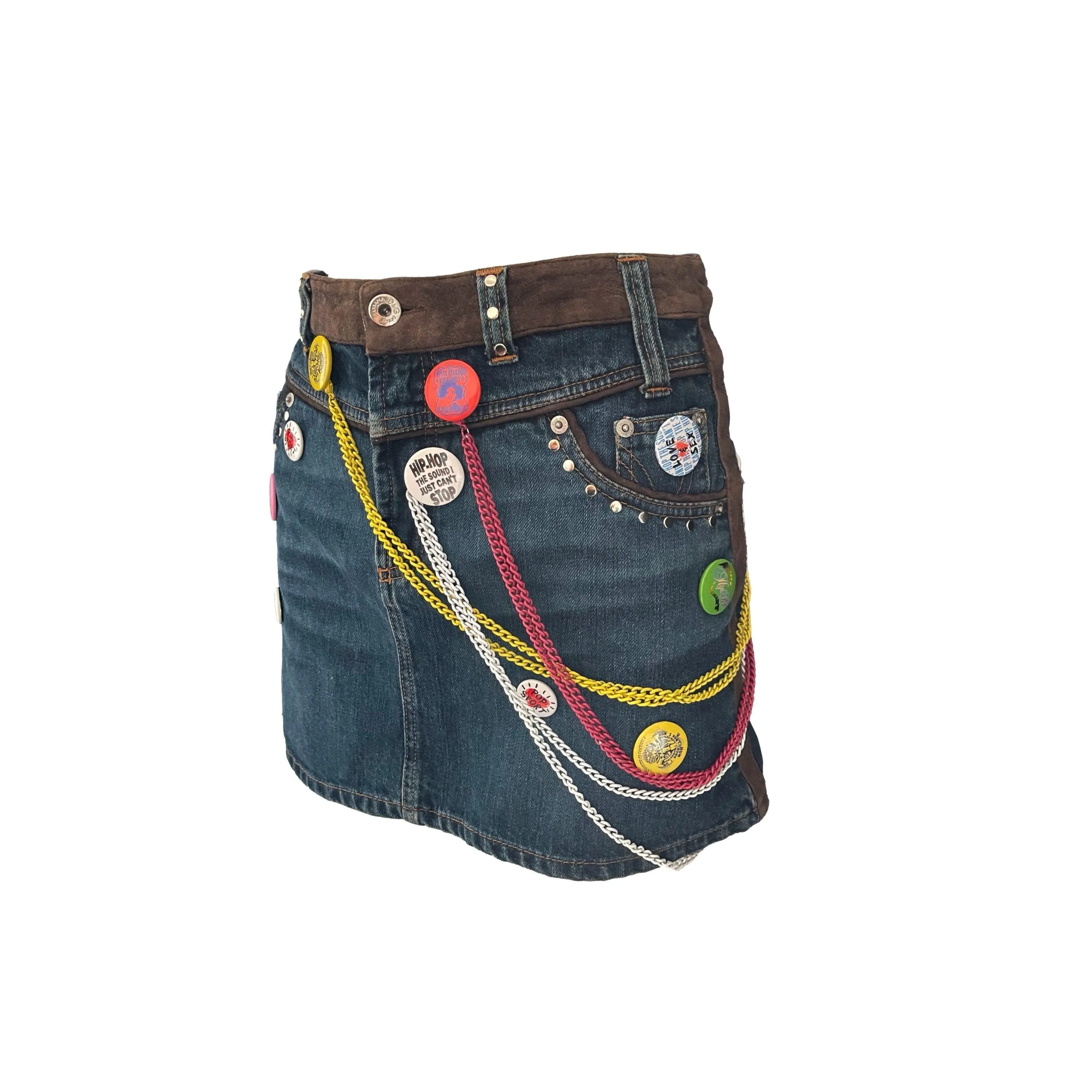 Dolce & Gabbana Denim Buttons Skirt