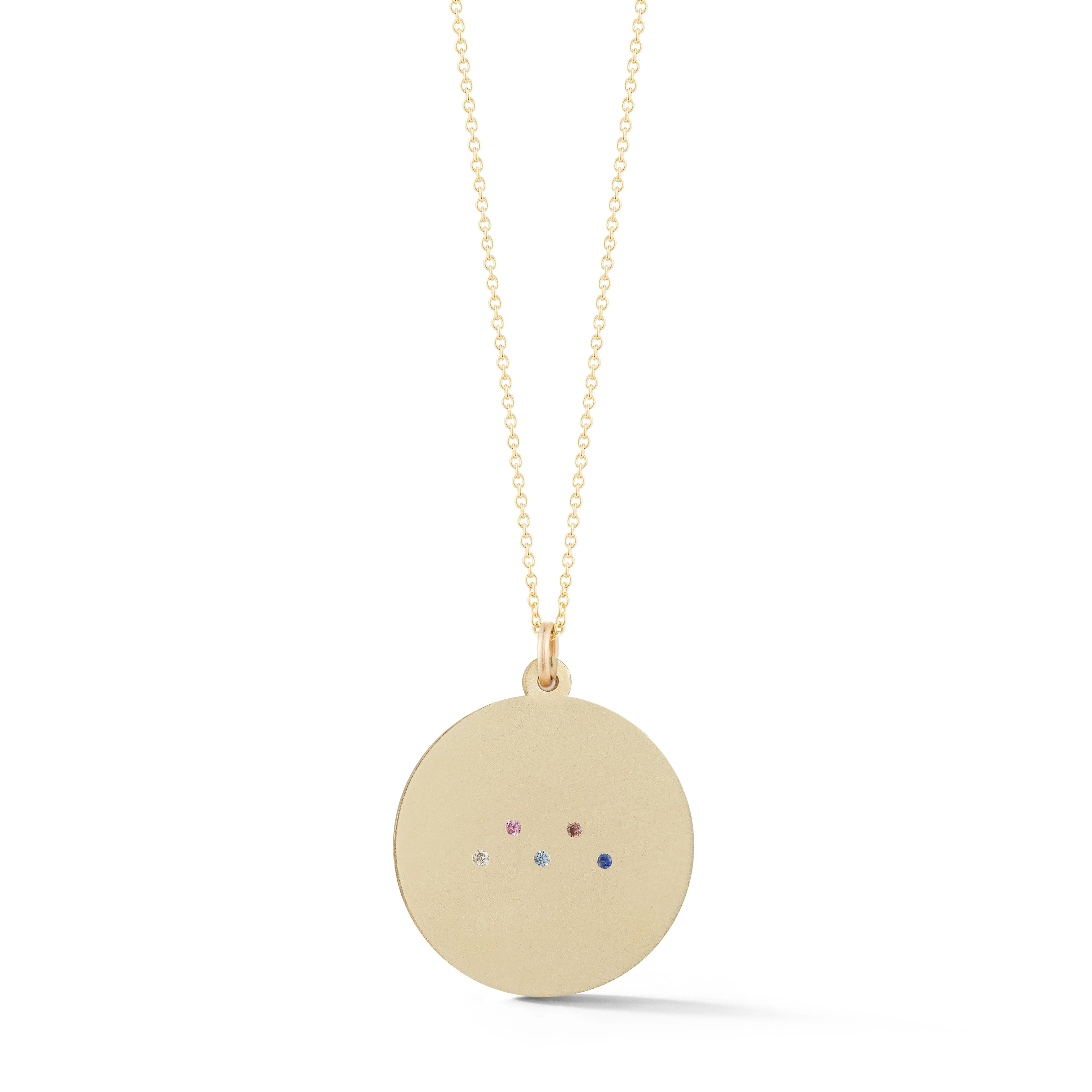 Dolphin Solid 14K Gold Charm Chain Necklace with Diamonds