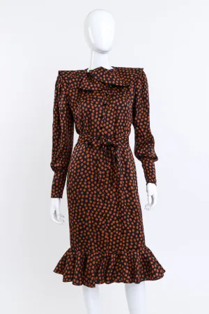 Dot Print Ruffle Dress