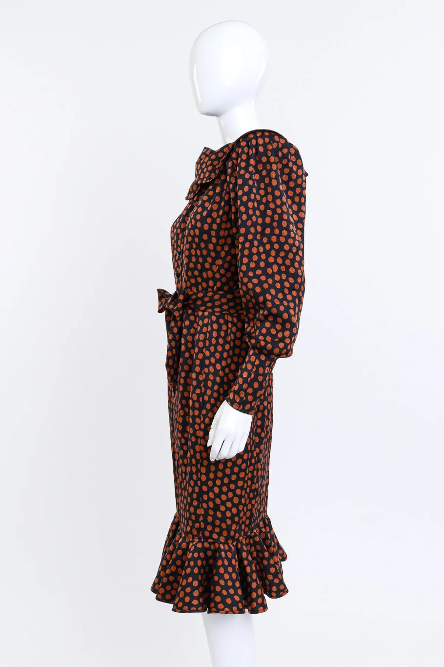Dot Print Ruffle Dress