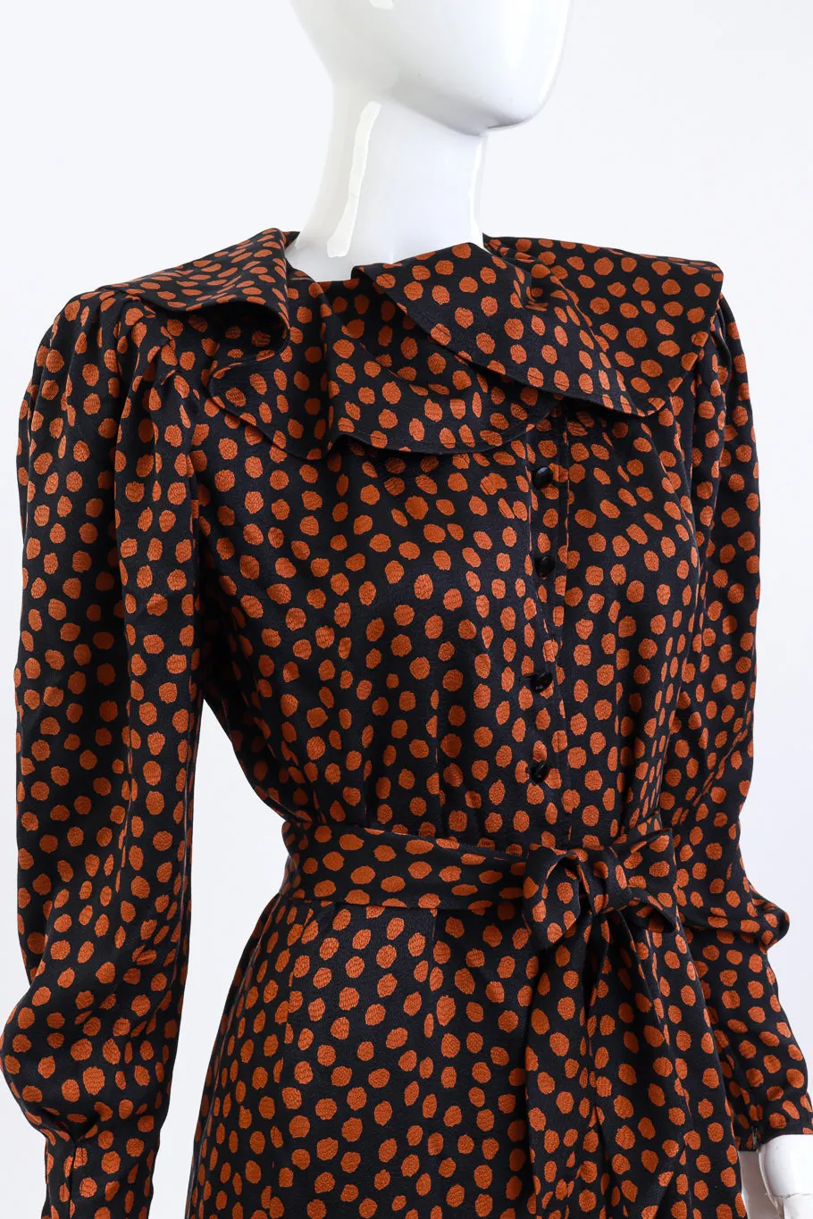 Dot Print Ruffle Dress