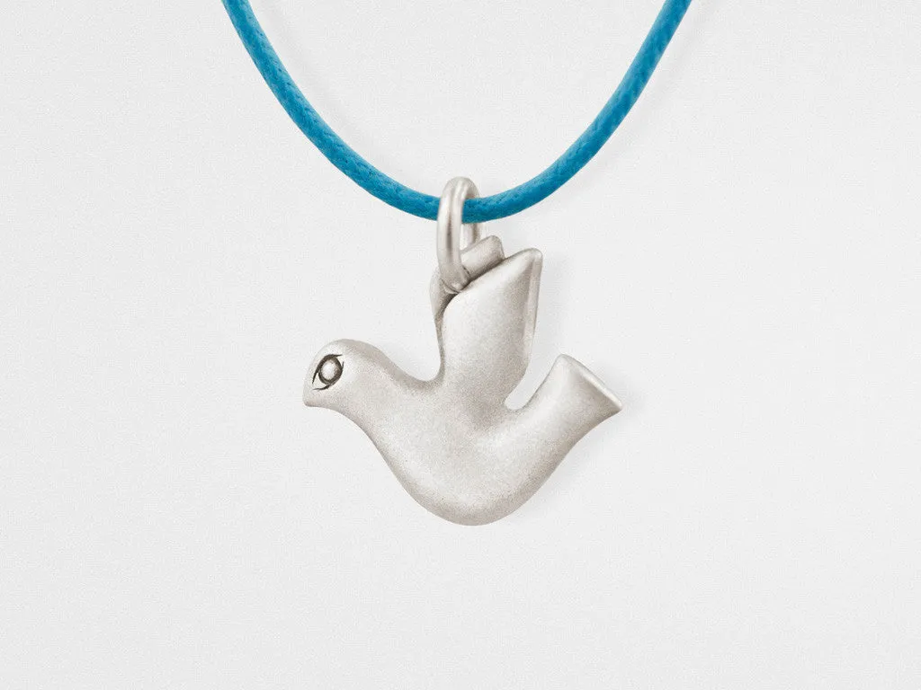 Dove Pendant in Oxidized Sterling Silver