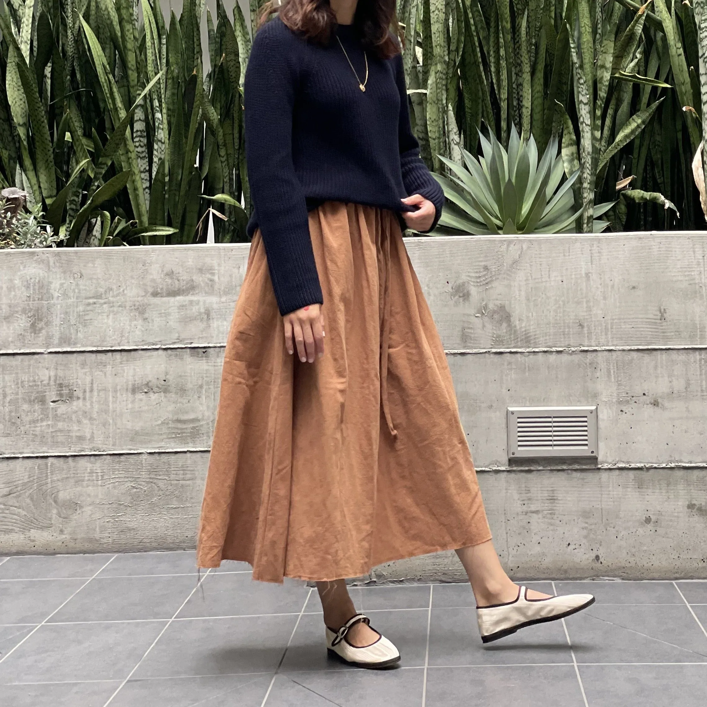 Easy Skirt Orange Brown