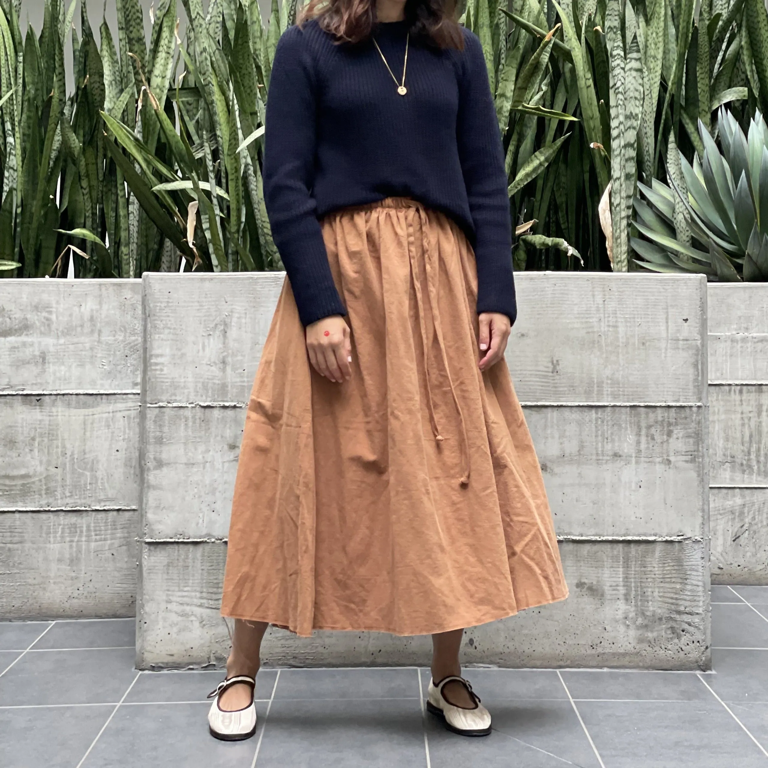 Easy Skirt Orange Brown