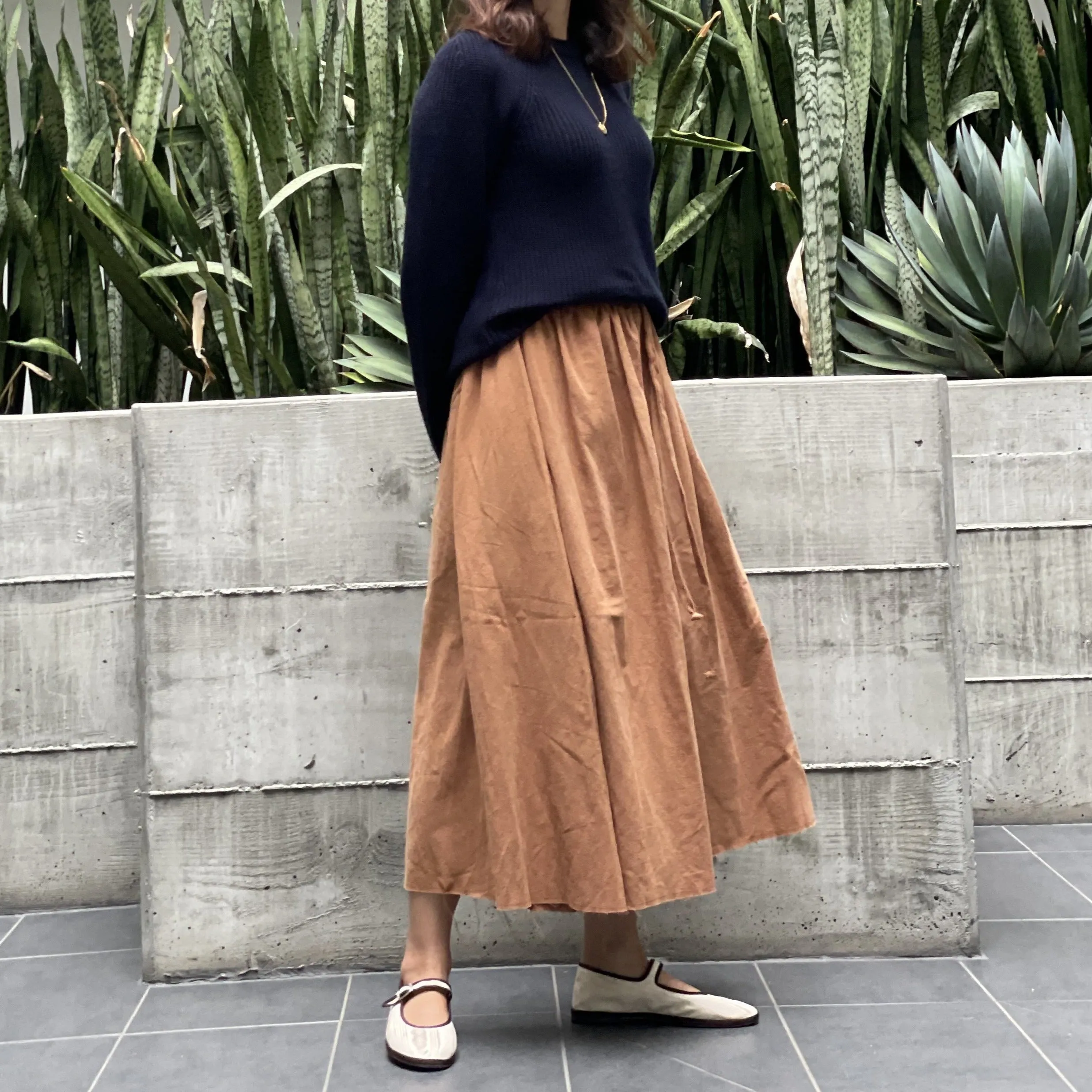 Easy Skirt Orange Brown