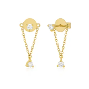 EF Collection Suspended Diamond Stud Earring