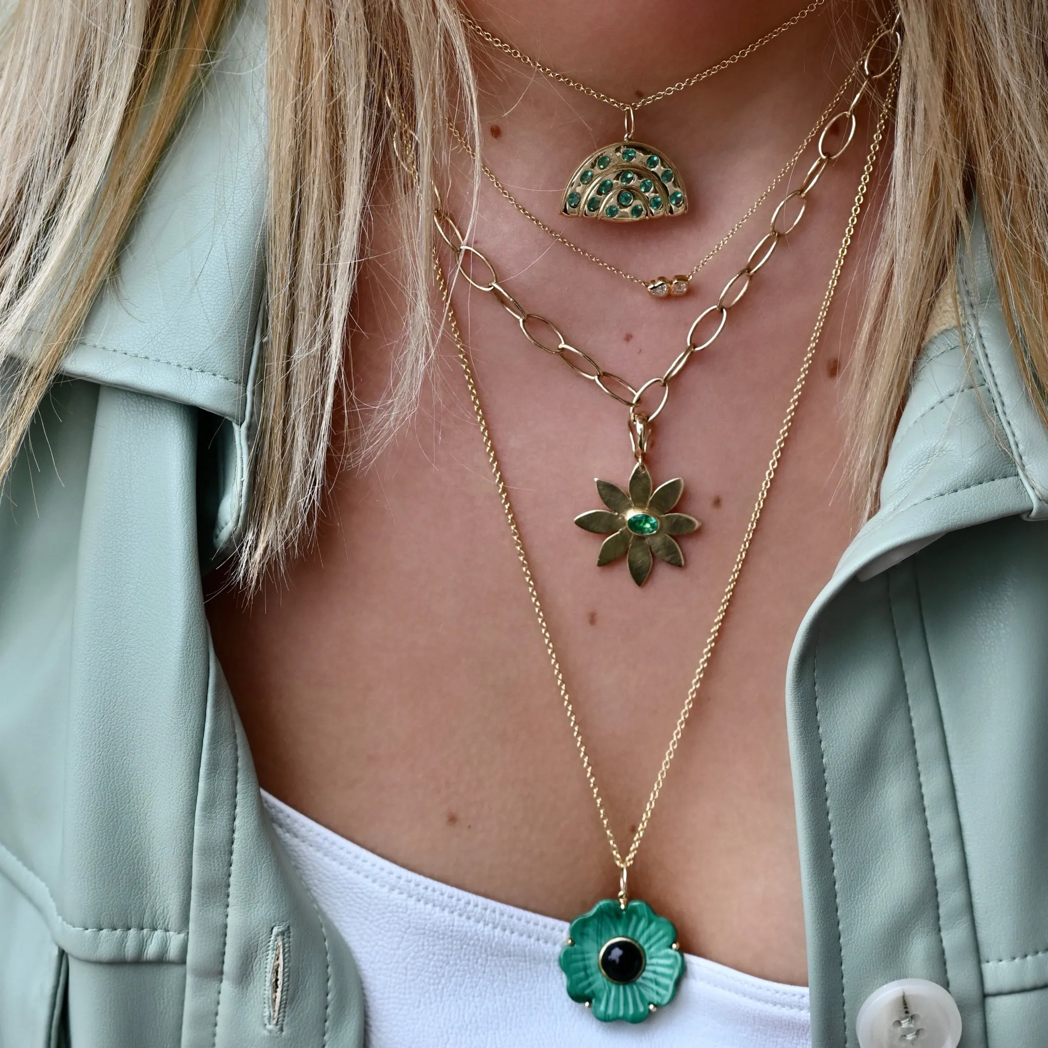 Emerald Rainbow Pendant