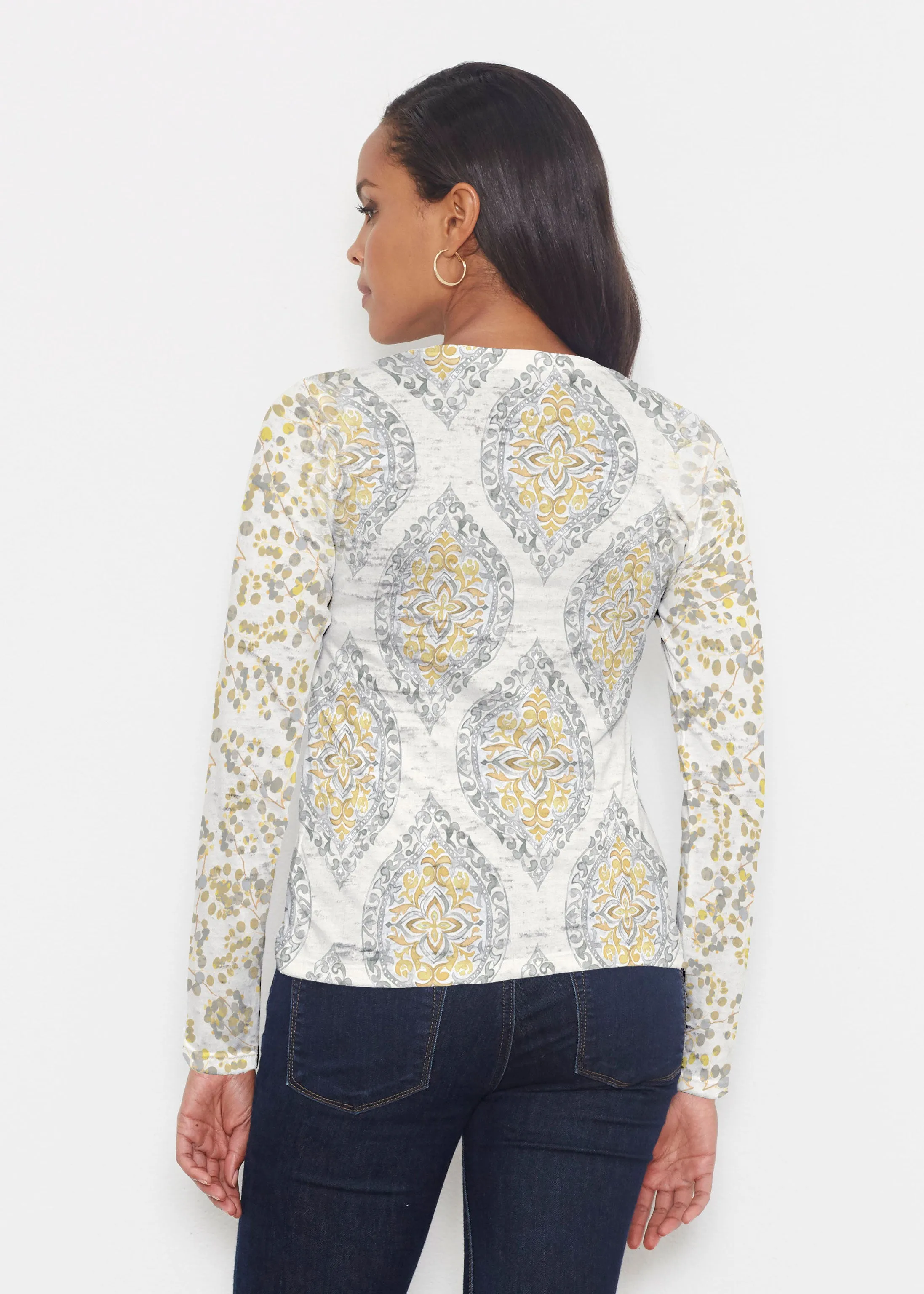 Etched Motif (8014) ~ Signature Long Sleeve Crew Shirt