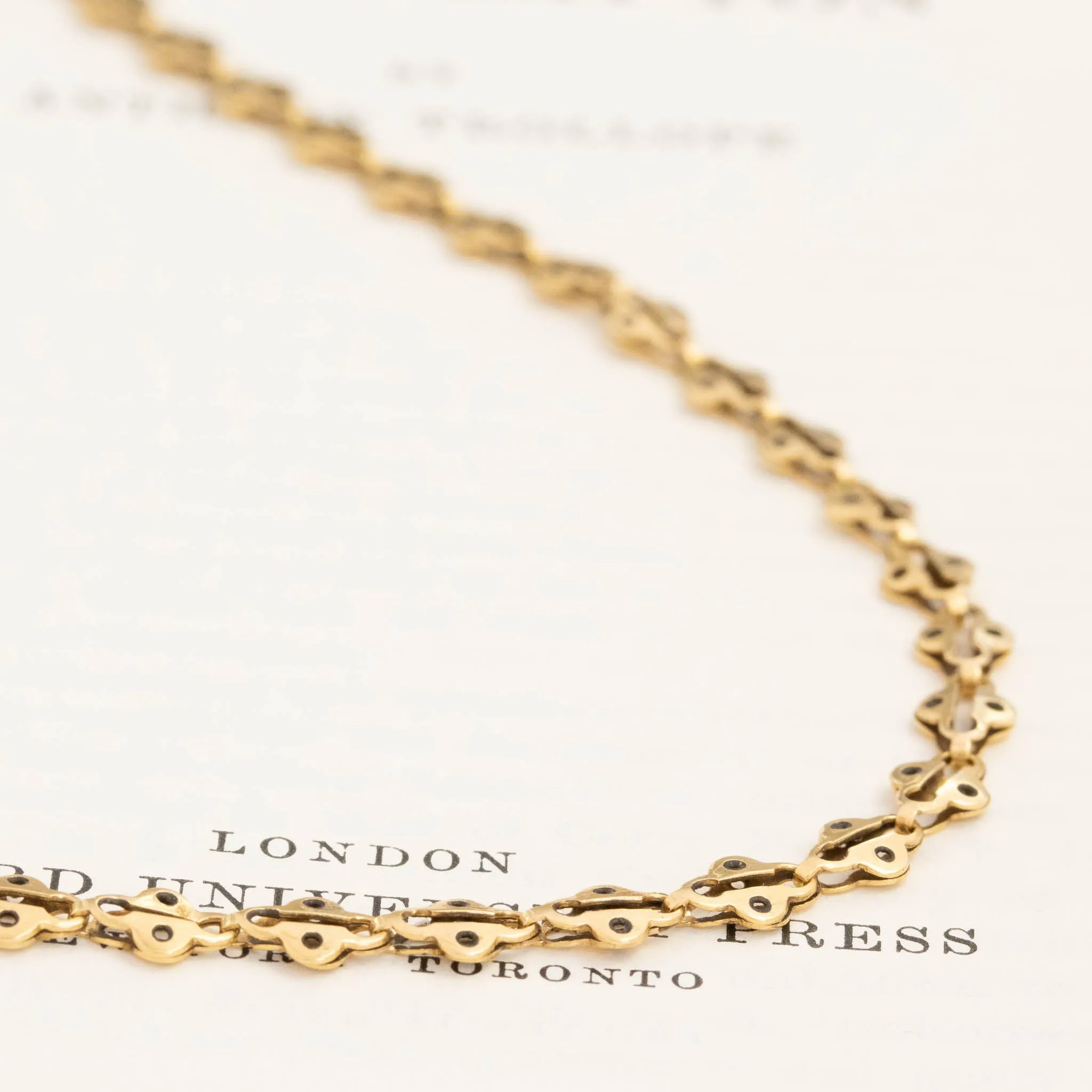 Fancy Vintage Die-Struck Link Chain, 18kt