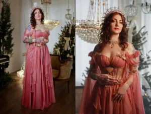 Fantasy pink pastel dress