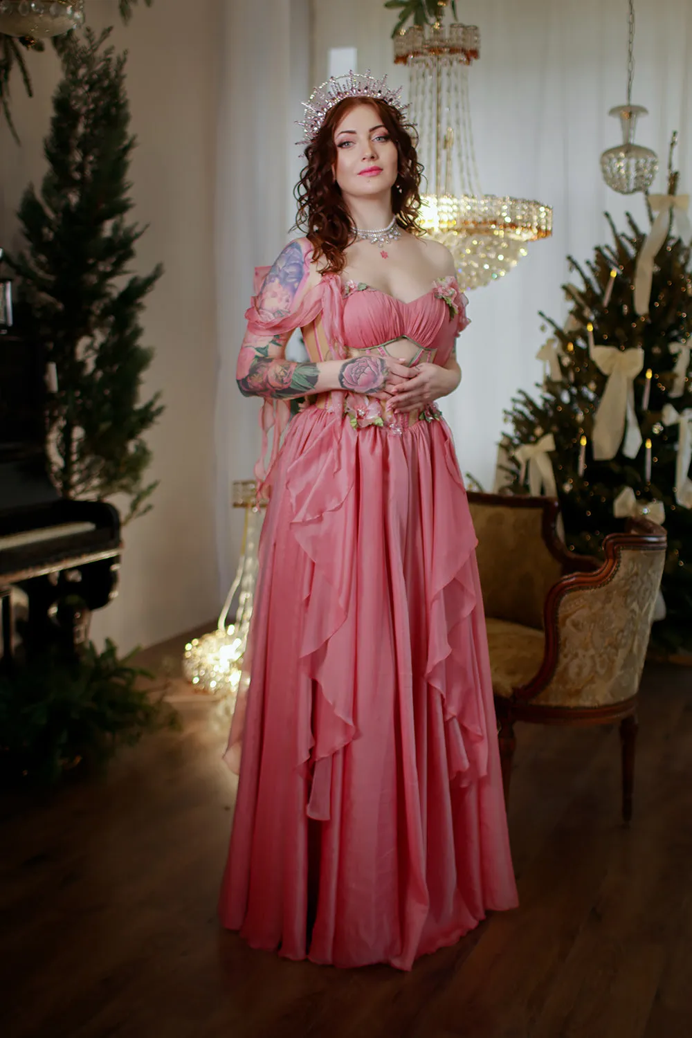 Fantasy pink pastel dress