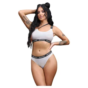 Fantasy Vibes Drippin' One-Shoulder Crop Top & Cheeky Panty