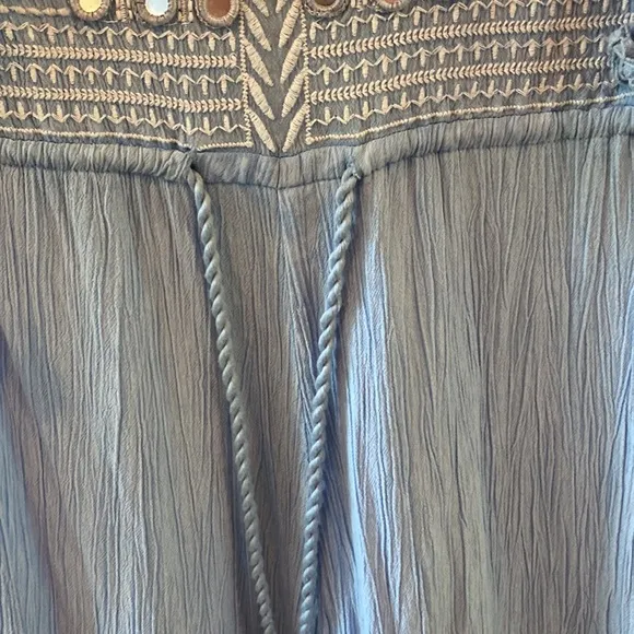 Farm Rio flutter sleeve romper, mirrored sequins, drawstring waist, W’s S