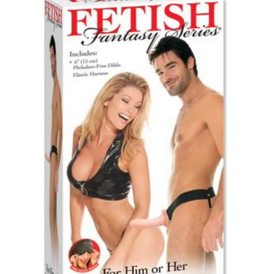 Fetish Fantasy 6 Inch Hollow Dildo & Strap-on Harness - Vanila