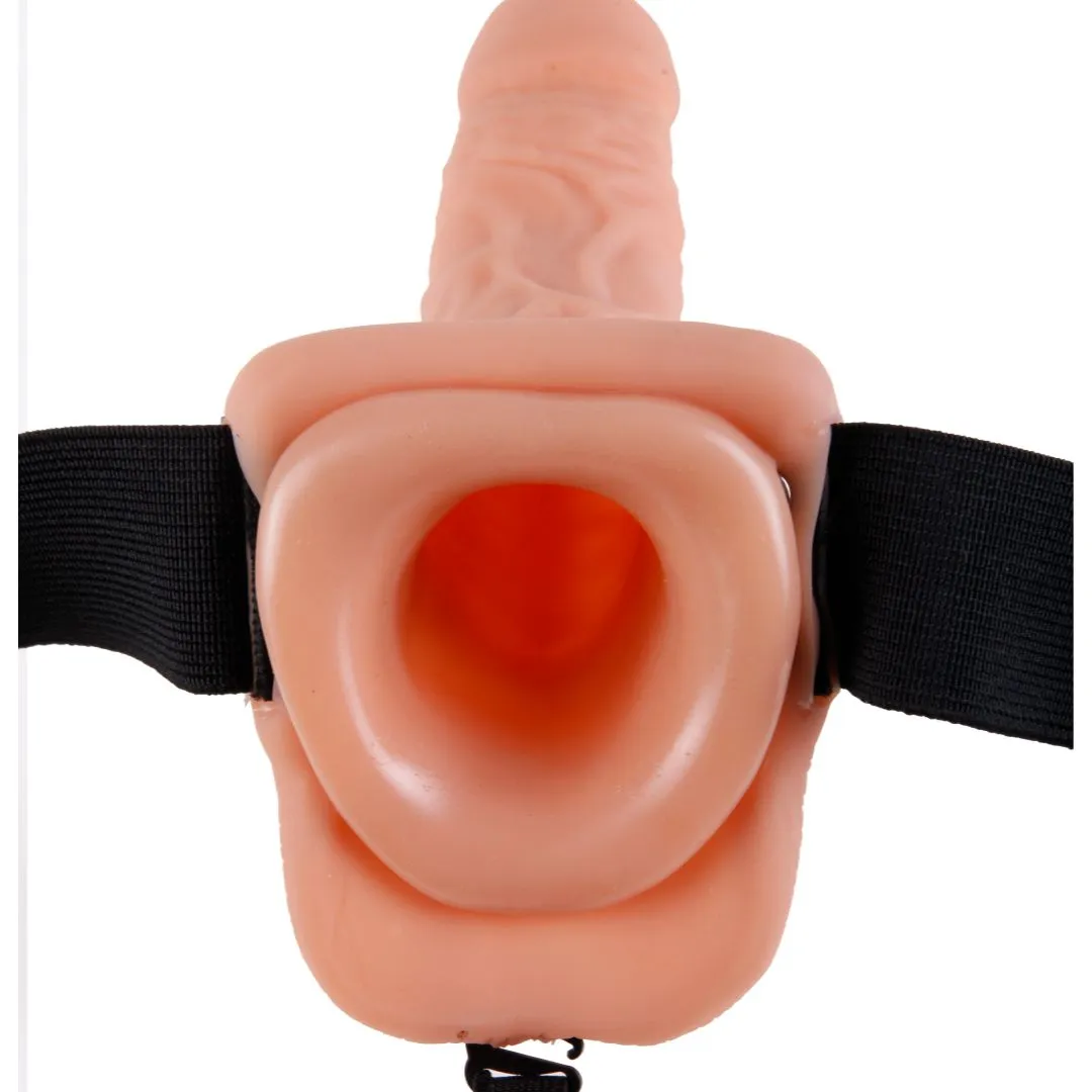 Fetish Fantasy 7 Inch Hollow Dildo with Balls & Strap-on Harness  - Vanilla