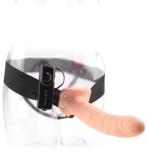 Fetish Fantasy 8 in. Vibrating Hollow Strap On