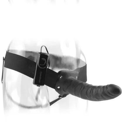 Fetish Fantasy 8 in. Vibrating Hollow Strap On