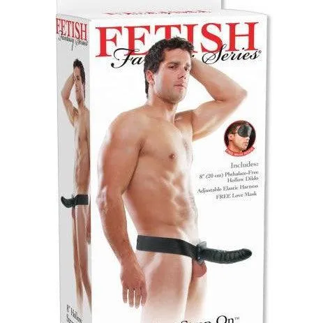 Fetish Fantasy 8 Inch Hollow Dildo & Strap-on Harness - Black