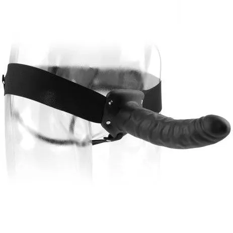 Fetish Fantasy 8 Inch Hollow Dildo & Strap-on Harness - Black