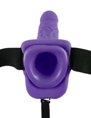 Fetish Fantasy Series 7 Inch Vibrating Hollow Strap-on With Balls