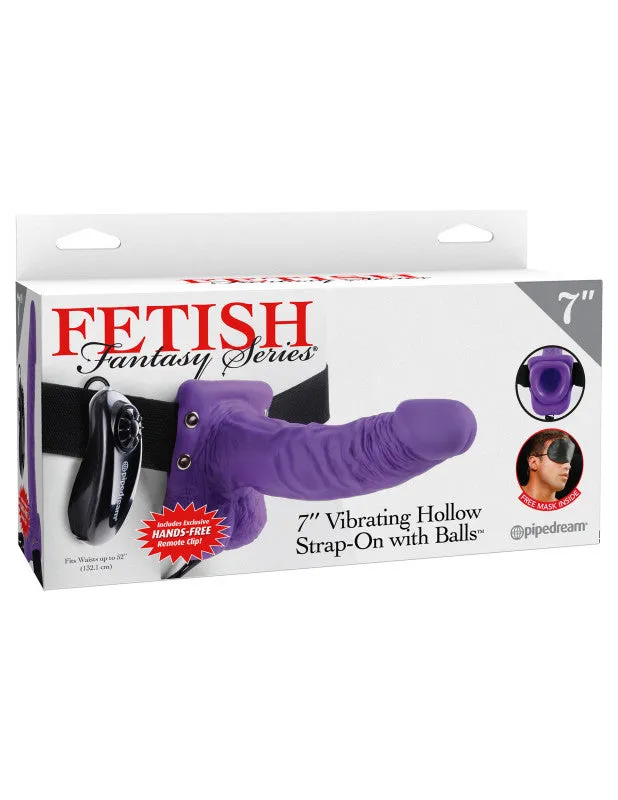 Fetish Fantasy Series 7 Inch Vibrating Hollow Strap-on With Balls