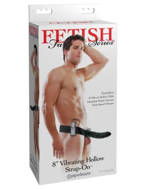 Fetish Fantasy Series 8" Vibrating Hollow Strap-On - Black