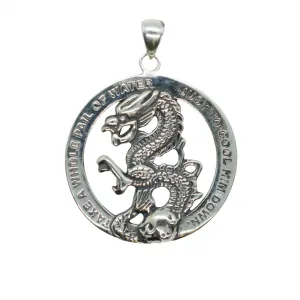 Fire on the Mountain Sterling Silver Pendant Necklace Dragon Whole Pail of Water