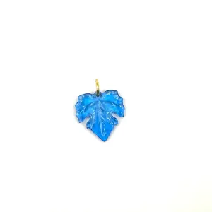 French Acrylic Blue Leaf