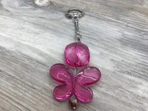Fuschia Butterfly Keychain