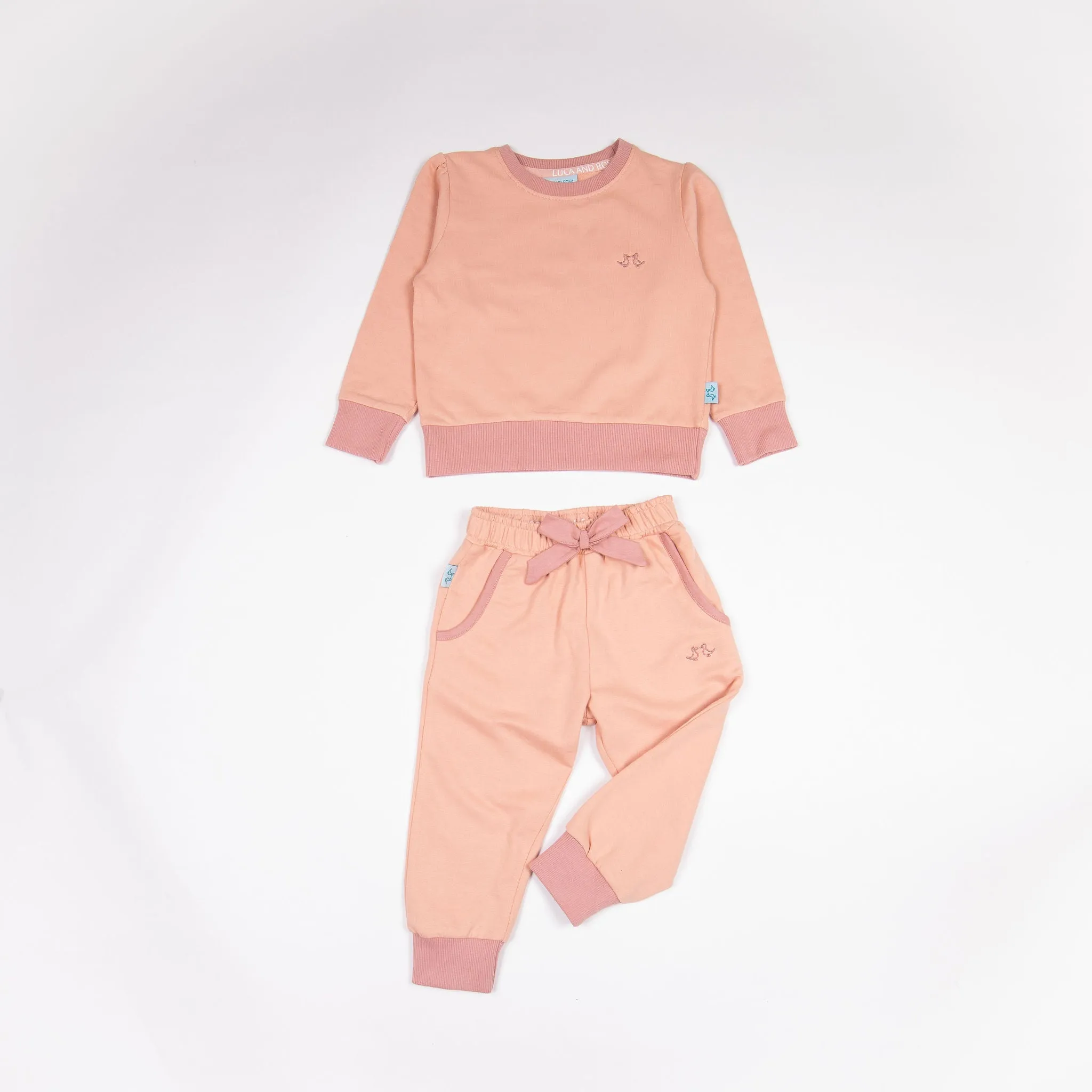 Girls Pink Jersey Lounge Set