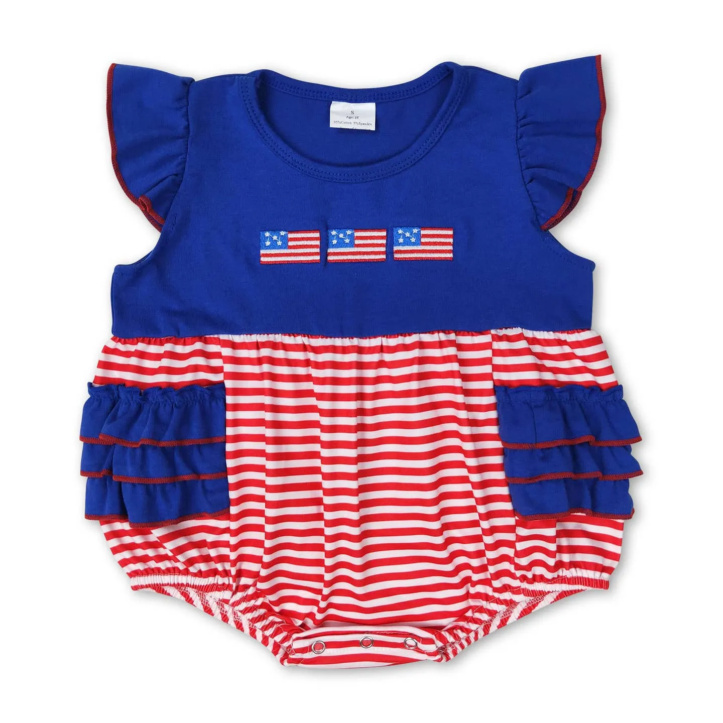 Girls Striped Flag Bubble