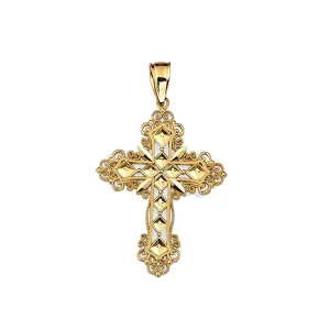 Glamorous 10K Yellow Gold 1.90 Grams Cross Pendant