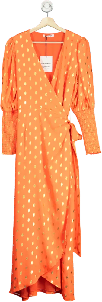 Glamorous Orange Faari Wrap Dress UK 10