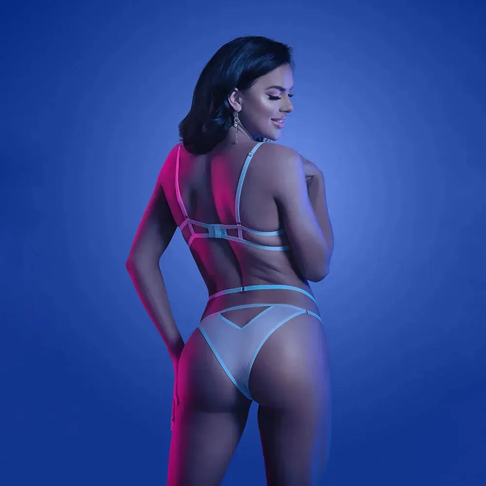 GLOW PRISMATIC Cutout Bra & Panty - M/L
