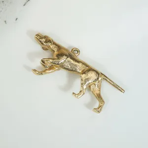 Gorgeous Gold English Pointer Dog Charm