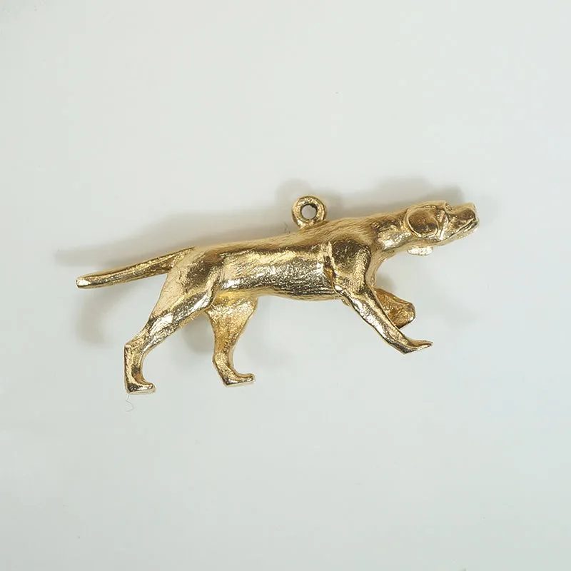Gorgeous Gold English Pointer Dog Charm