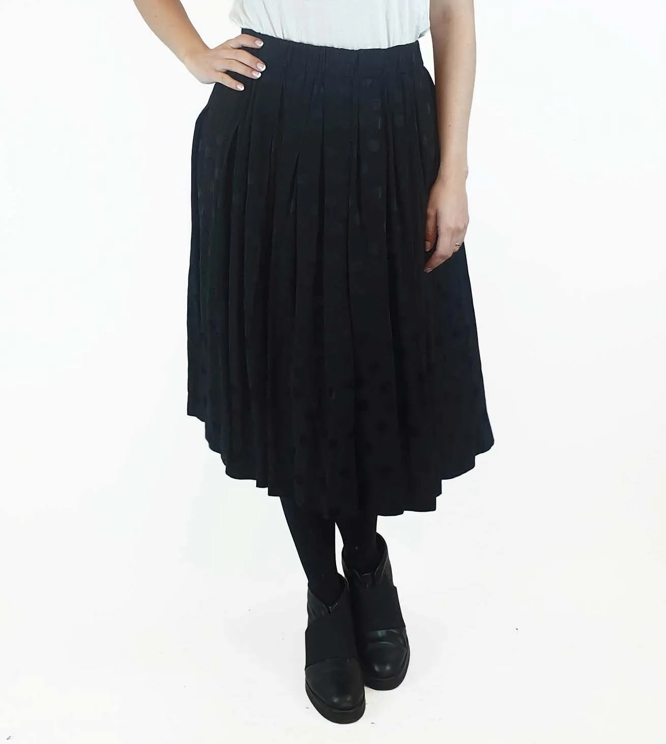 Gorman black polka dot print skirt size 10