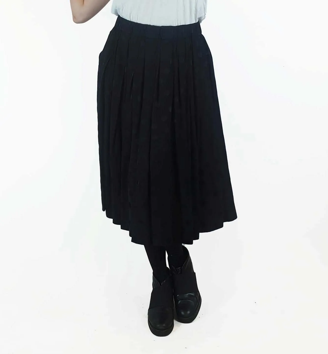 Gorman black polka dot print skirt size 10