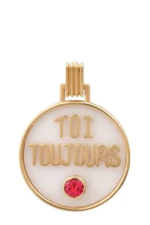 Grandsize Toi Toujours Pendant in White Onyx and Pink Tourmaline (By Special Order)