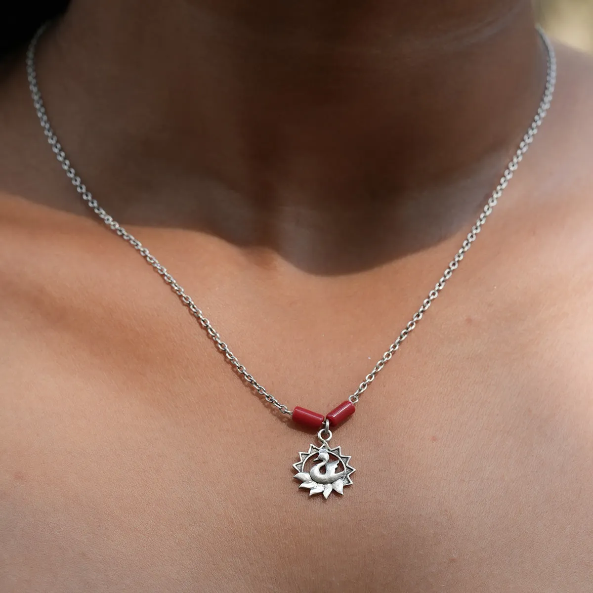 Hansini Charms Silver Necklace by MOHA
