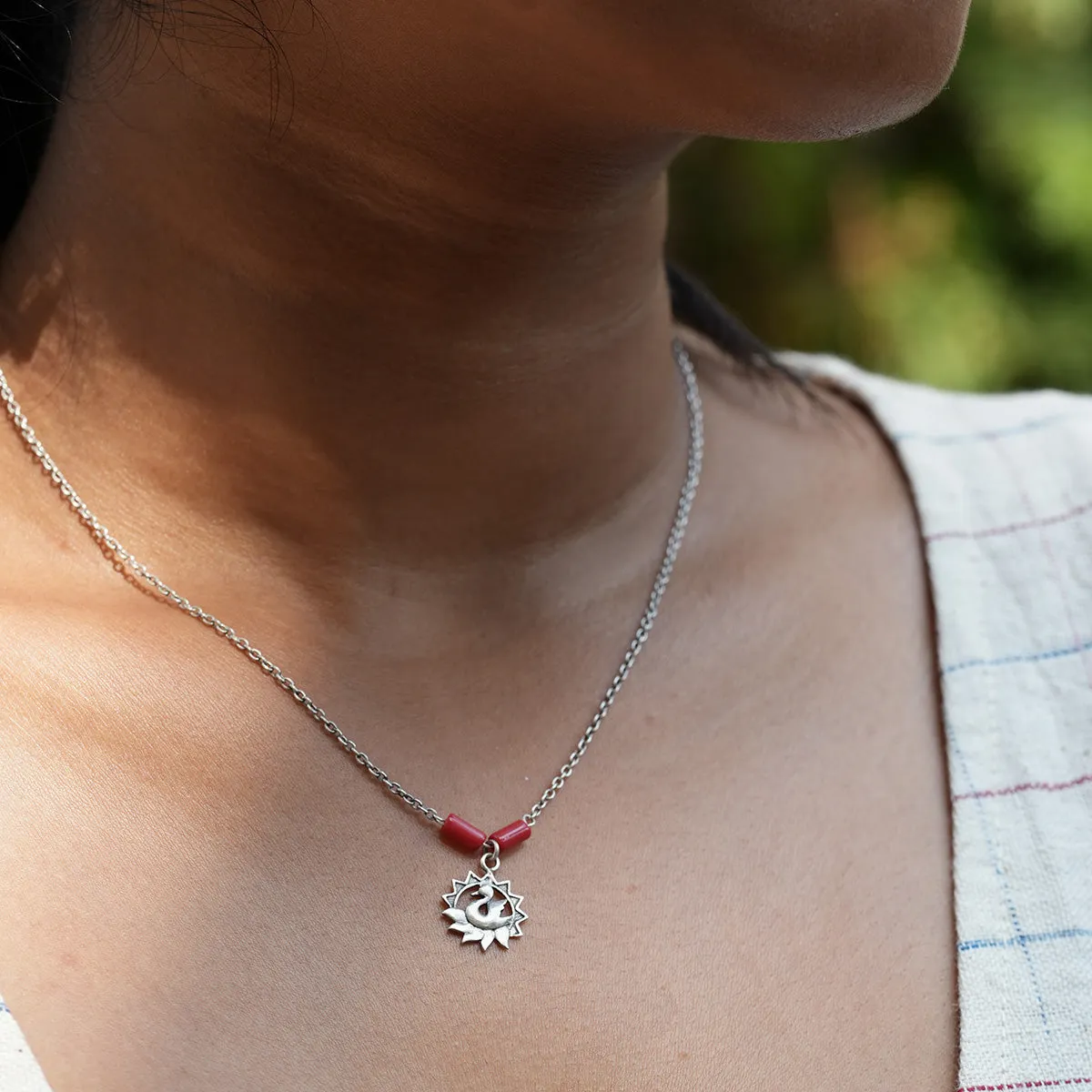 Hansini Charms Silver Necklace by MOHA