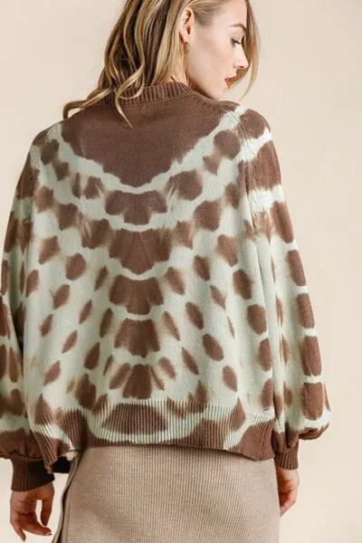 Hazel Blues® | Umgee Ribbed Hem Tie Dye Round Neck Sweater